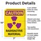 Signmission Radiation & Laser Sign, 10 in H x 7 in W, Aluminum, Rectangle OS-2PACK-CR-A-710-V-10270 - alternate 2